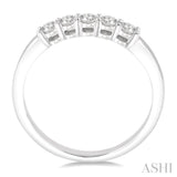 5 Stones Diamond Wedding Band