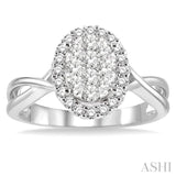 Oval Shape Lovebright Bridal Diamond Engagement Ring