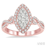 Marquise Shape Lovebright Diamond Ring