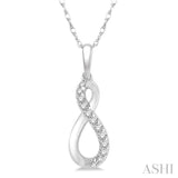 Infinity Shape Diamond Pendant