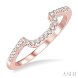 1/8 Ctw Round Cut Diamond Wedding Band in 14K Rose Gold