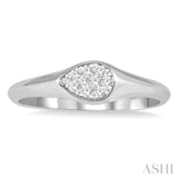 Pear Shape Lovebright Essential Light Weight Diamond Promise Ring