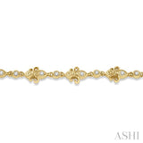 Diamond Fleur De Lis Bracelet