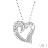 Silver Heart Shape Diamond Fashion Pendant