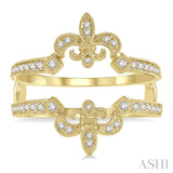 Diamond Fleur De Lis Insert Ring