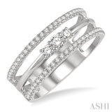 Diamond Fashion Open Ring