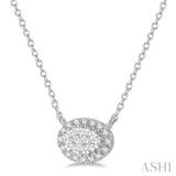 Oval Shape Lovebright Essential Diamond Necklace