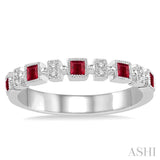 Gemstone & Diamond Wedding Band