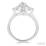 Marquise Shape Semi-Mount Diamond Engagement Ring