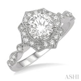 Semi-Mount Diamond Engagement Ring