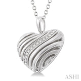 Silver Heart Shape Diamond Fashion Pendant