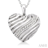 Silver Heart Shape Diamond Fashion Pendant