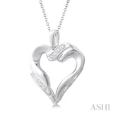 Silver Heart Shape Diamond Fashion Pendant