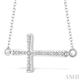 Silver Cross Diamond Pendant