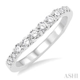 1/2 Ctw Round Cut Diamond Wedding Band in 14K White Gold