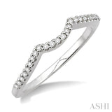 1/8 Ctw Round Cut Diamond Wedding Band in 14K White Gold