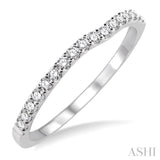 1/4 Ctw Round Cut Diamond Wedding Band in 14K White Gold