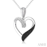 Silver Heart Shape Diamond Fashion Pendant