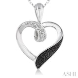 Silver Heart Shape Diamond Fashion Pendant