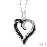 Silver Heart Shape Diamond Fashion Pendant