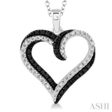 Silver Heart Shape Diamond Fashion Pendant