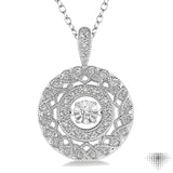 1/20 Ctw Diamond Emotion Pendant in Sterling Silver with Chain