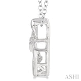 Mom & Child Silver Emotion Diamond Pendant