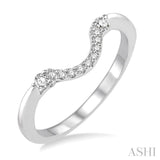 1/6 Ctw Round Cut Diamond Wedding Band in 14K White Gold