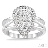 Pear Shape Lovebright Bridal Diamond Wedding Set