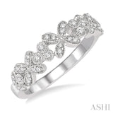 1/5 Ctw Round Diamond Wedding Band in 14K White Gold