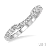 1/10 Ctw Round Diamond Wedding Band for Women in 14K White Gold