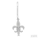 Diamond Fleur De Lis Earrings