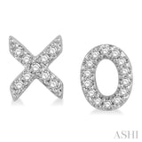 X & O Shape Diamond Earrings