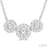 Lovebright Essential Three Stone Diamond Necklace