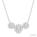 Lovebright Essential Three Stone Diamond Necklace