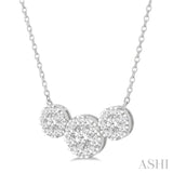 Lovebright Essential Three Stone Diamond Necklace