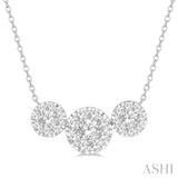 Lovebright Essential Three Stone Diamond Necklace