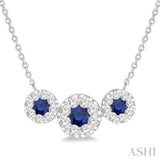 Past Present & Future Gemstone & Diamond Necklace