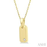 Dog Tag Diamond Pendant