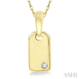 Dog Tag Diamond Pendant