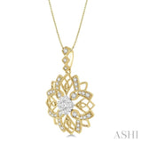 Lovebright Floral Lattice Diamond Pendant