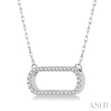 Paper Clip Diamond Fashion Necklace