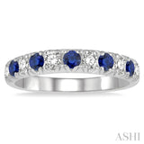 Gemstone & Diamond Wedding Band