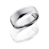 Titanium 8mm Domed Band with Flat Center
