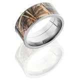 Titanium 10mm Flat Band with 9mm of Realtree Max4
