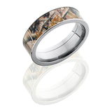 Titanium 7mm Flat Band with 6mm of Realtree AP Camo