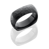 Zirconium 8mm Domed, Square Band