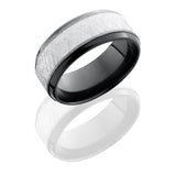 Zirconium 9mm Beveled Band with 5mm SS