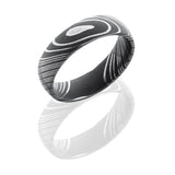 Damascus Steel 6mm Domed Band