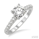 1/4 Ctw Diamond Semi-Mount Engagement Ring in Platinum